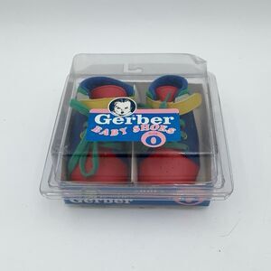 Vintage Gerber Baby Shoes Size 0 | Deadstock New in Package | Infant Newborn